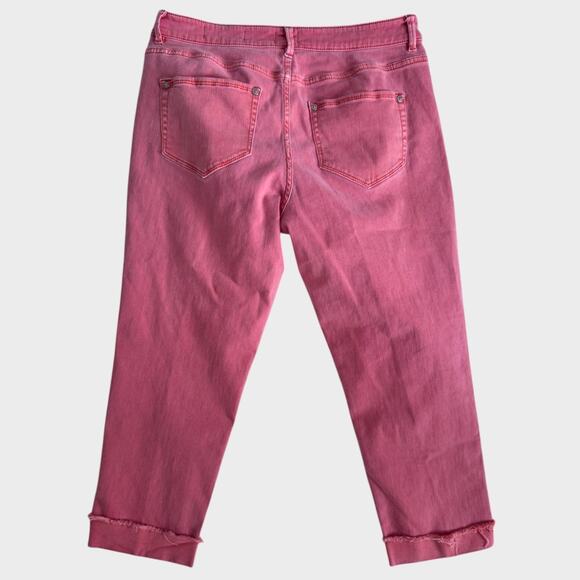 J. Jill Denim Authentic Fit Cropped Denim 8R Jeans Orange Peach Pink - Picture 6 of 9